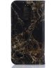 LG K8 (2017) Marble Grain Wallet Case Zwart