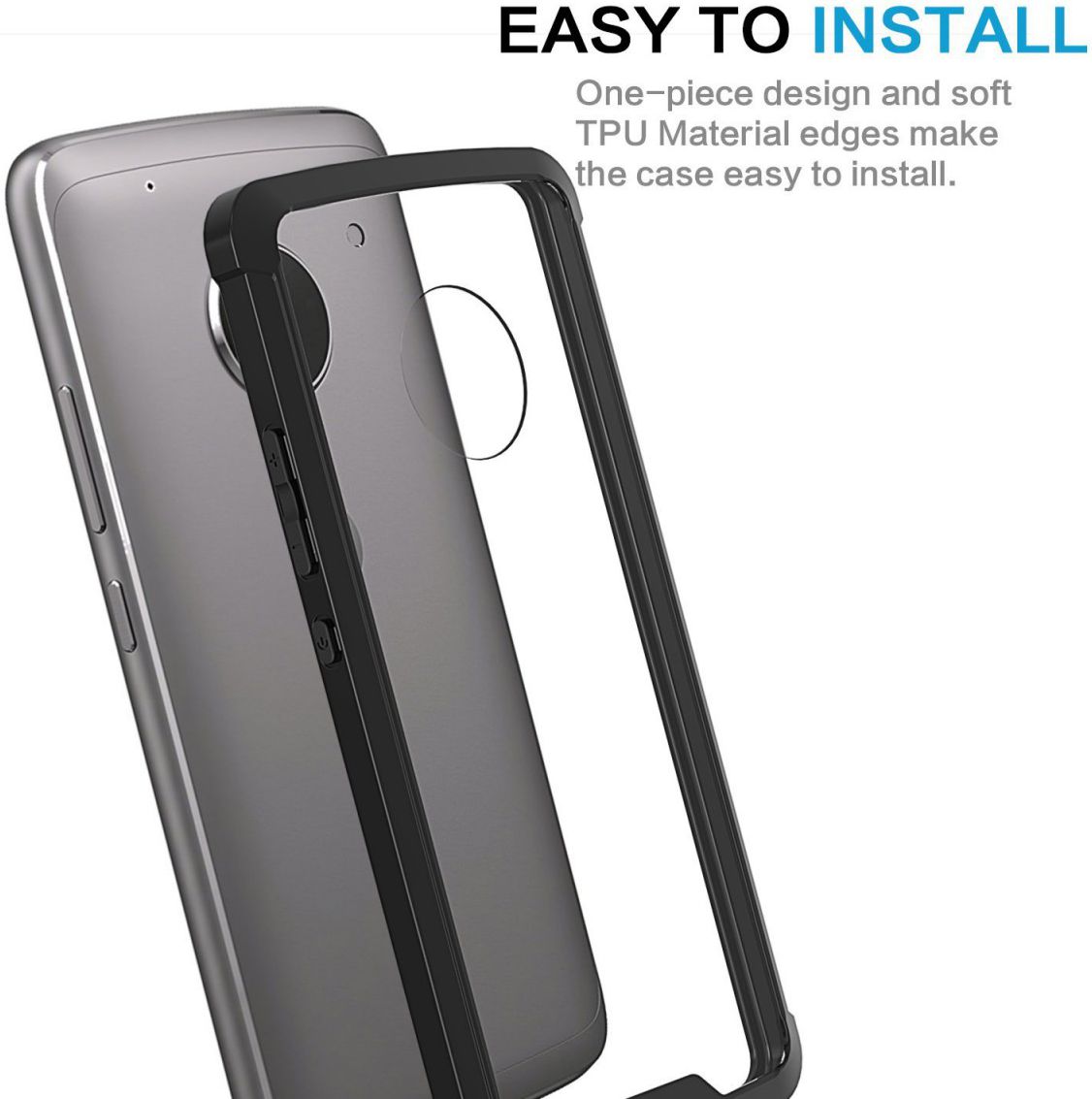 Motorola Moto G5 Plus Hoesje Armor Backcover Zwart afbeelding 7