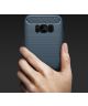 Samsung Galaxy S8 Geborsteld TPU Hoesje Donker Blauw