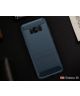 Samsung Galaxy S8 Geborsteld TPU Hoesje Donker Blauw