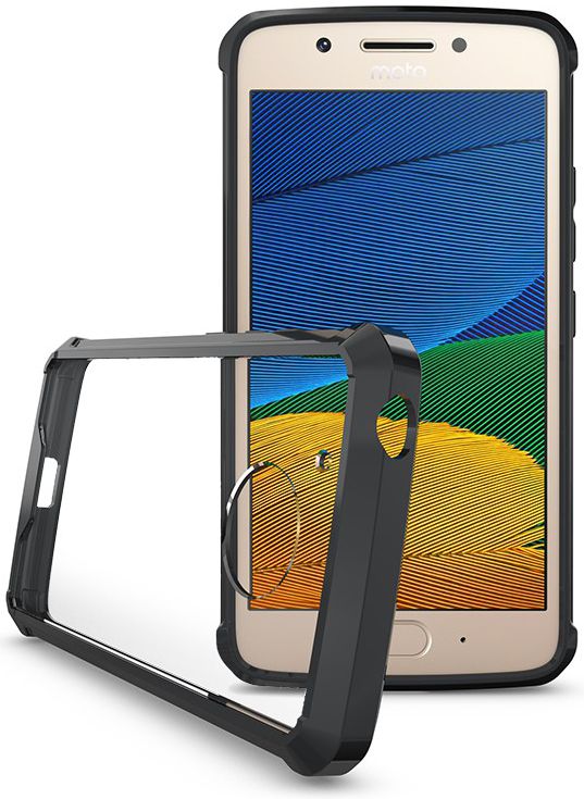 Motorola Moto G5 Hoesje Armor Backcover Zwart afbeelding 4