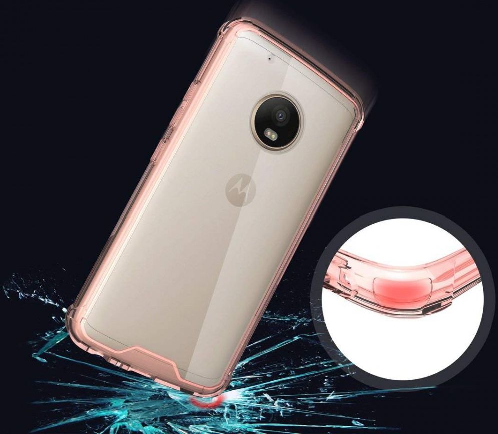 Motorola Moto G5 Plus Hoesje Armor Backcover Roze afbeelding 6