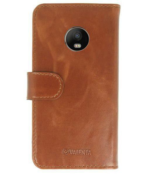 Valenta Luxe Motorola Moto G5 Plus Hoesje Leer Bookcase Bruin afbeelding 2
