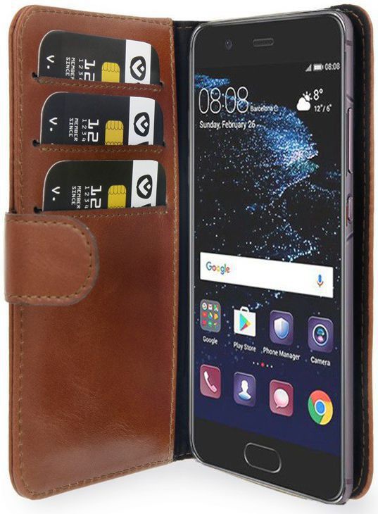 Valenta Luxe Huawei P10 Lite Hoesje Leer Bookcase Bruin afbeelding 5