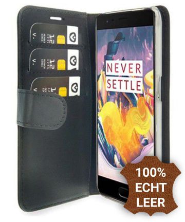 Valenta Luxe OnePlus 3T Hoesje Leer Bookcase Zwart Hoesjes