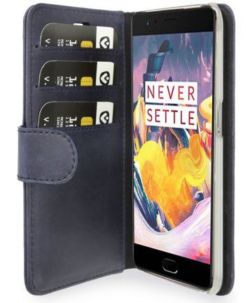 Valenta Luxe OnePlus 3T Hoesje Leer Bookcase Vintage Blauw afbeelding 5