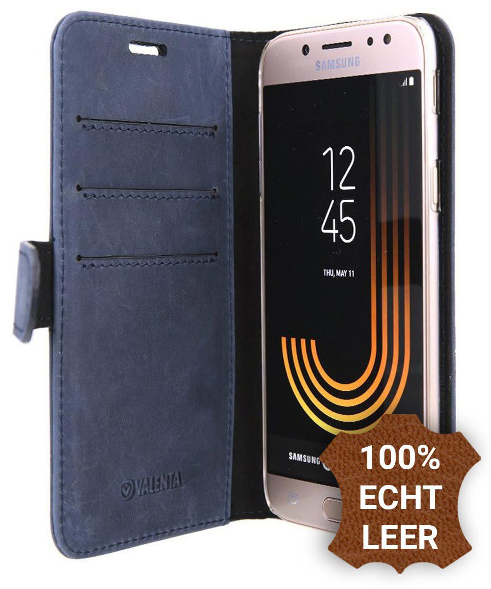 Valenta Luxe Samsung Galaxy J5 2017 Hoesje Leer Bookcase Vintage Blauw afbeelding 1