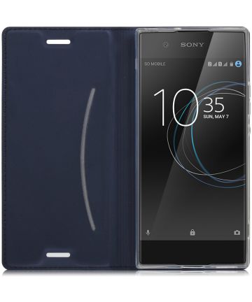 Sony Xperia XA1 Stijlvol Portemonnee Hoesje Blauw Hoesjes