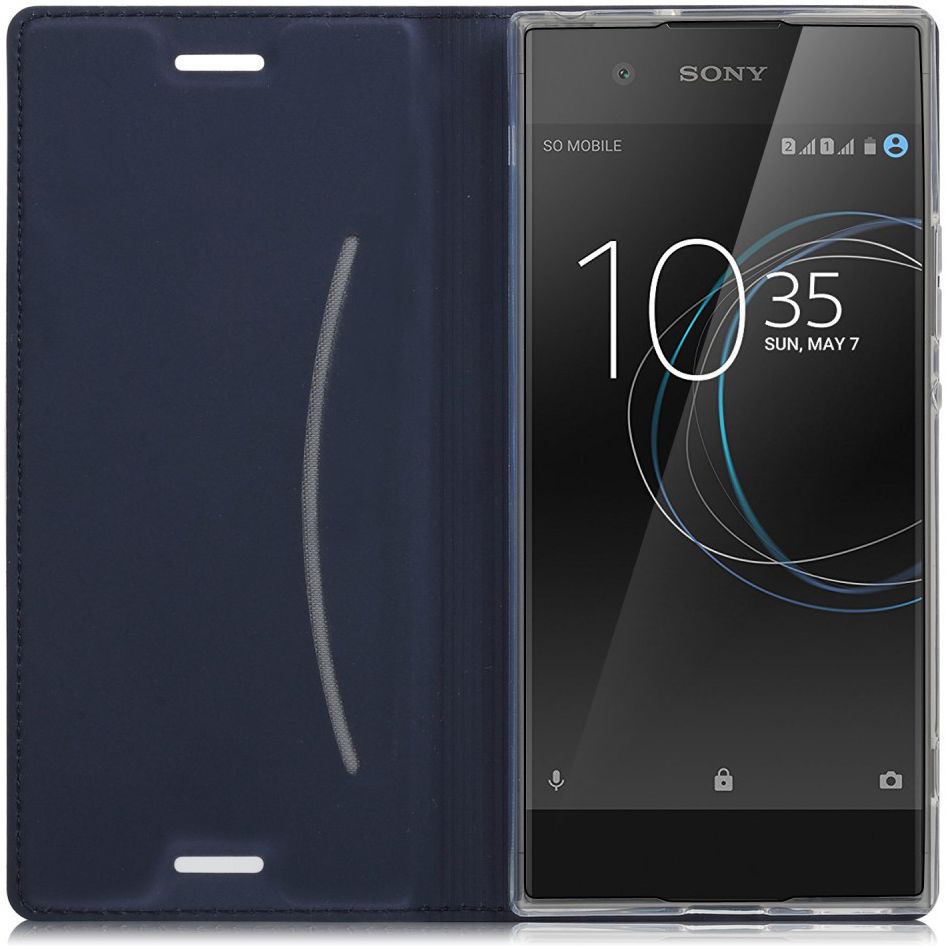 Sony Xperia XA1 Stijlvol Portemonnee Hoesje Blauw afbeelding 1
