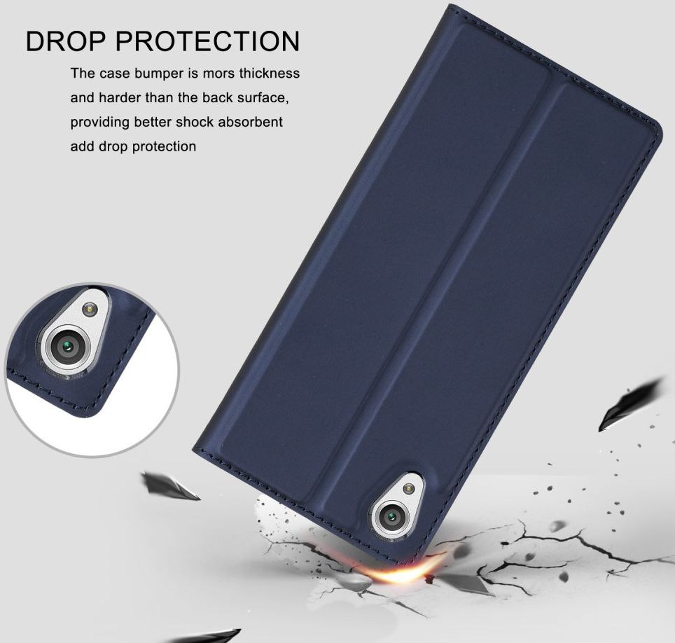 Sony Xperia XA1 Stijlvol Portemonnee Hoesje Blauw afbeelding 2