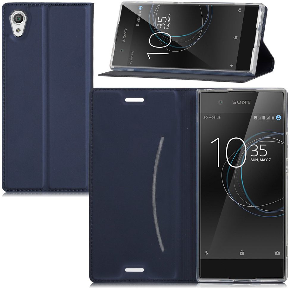 Sony Xperia XA1 Stijlvol Portemonnee Hoesje Blauw afbeelding 3