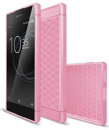 Sony Xperia XA1 Siliconen Hoesje Roze Hoesjes