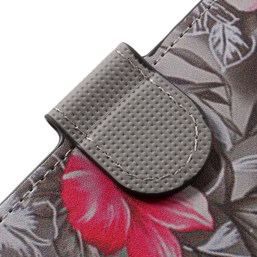 Huawei P10 Lite Portemonnee Hoesje Red Flowers afbeelding 10