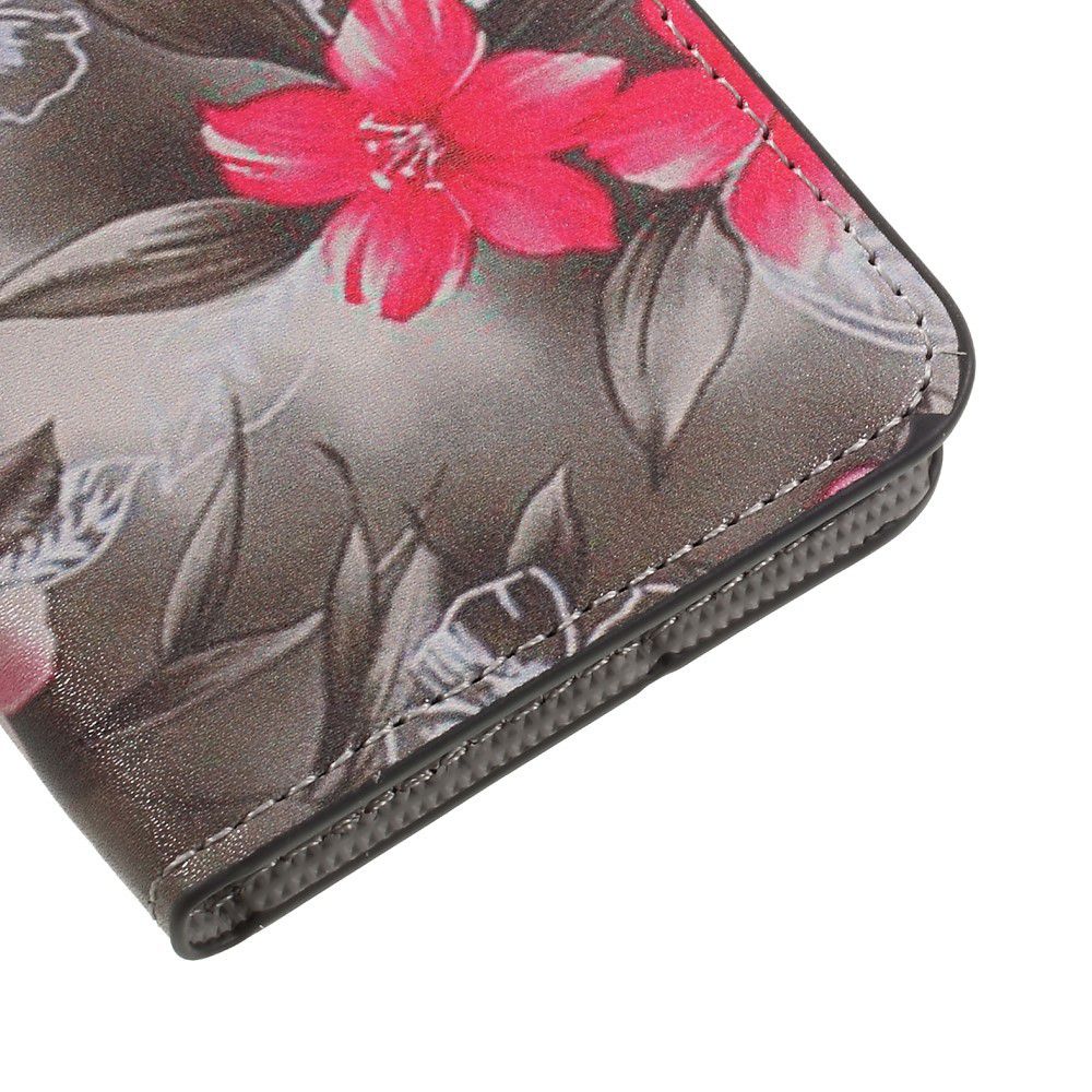 Huawei P10 Lite Portemonnee Hoesje Red Flowers afbeelding 7