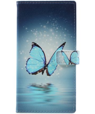 Motorola Moto G5 Plus Portemonnee Hoesje Blue Butterfly Hoesjes