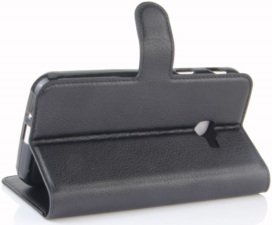 Samsung Galaxy Xcover 4/4s Lychee Portemonnee Hoesje Zwart afbeelding 4