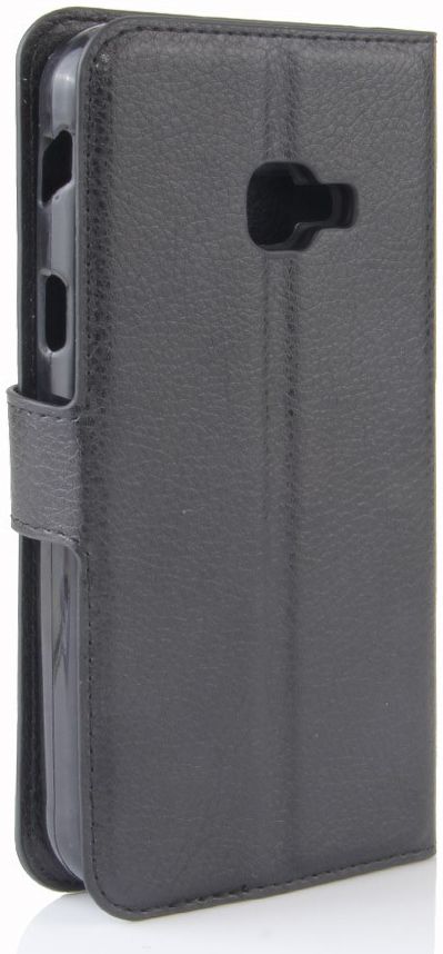 Samsung Galaxy Xcover 4/4s Lychee Portemonnee Hoesje Zwart afbeelding 3