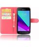 Samsung Galaxy Xcover 4/4s Lychee Portemonnee Hoesje Rood