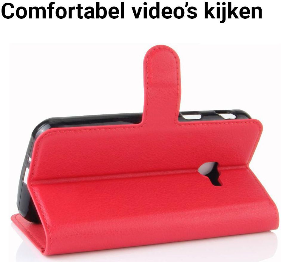 Samsung Galaxy Xcover 4/4s Lychee Portemonnee Hoesje Rood afbeelding 5