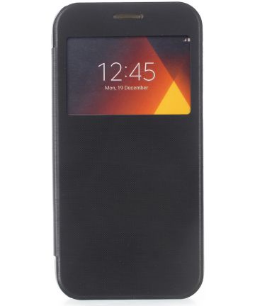 Samsung Galaxy A5 (2017) Hoesje met Venster Zwart Hoesjes