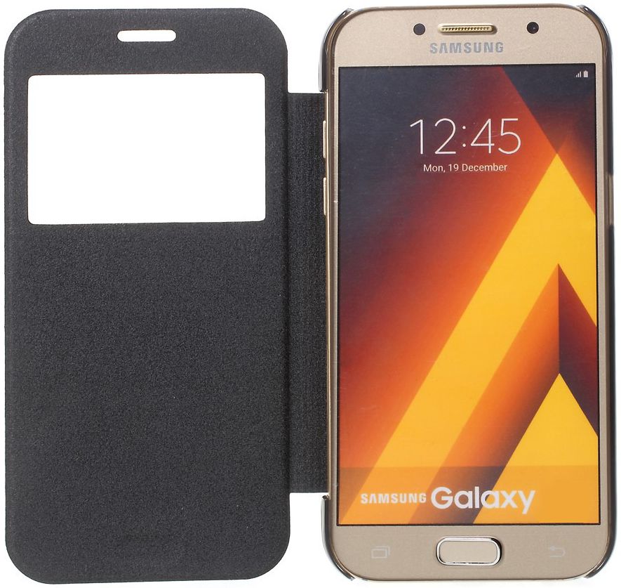Samsung Galaxy A5 (2017) Hoesje met Venster Zwart afbeelding 2