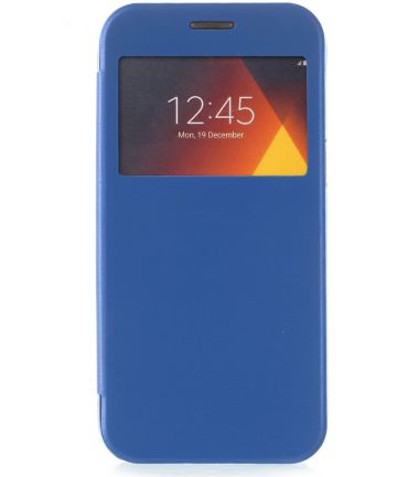 Samsung Galaxy A5 (2017) Hoesje met Venster Blauw Hoesjes