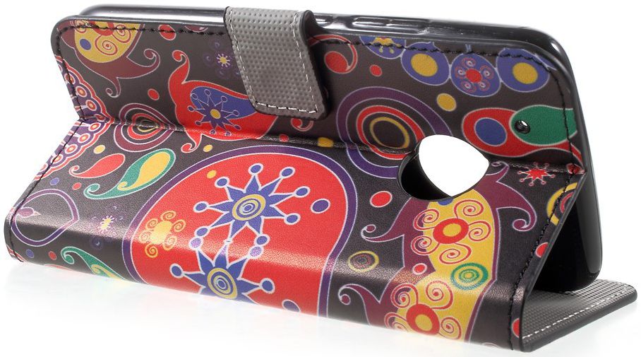 Motorola Moto G5 Plus Portemonnee Hoesje Paisley afbeelding 2