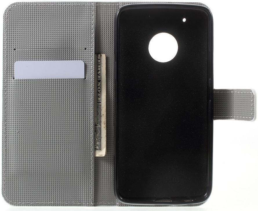 Motorola Moto G5 Plus Portemonnee Hoesje Blauwe Vlinder afbeelding 3