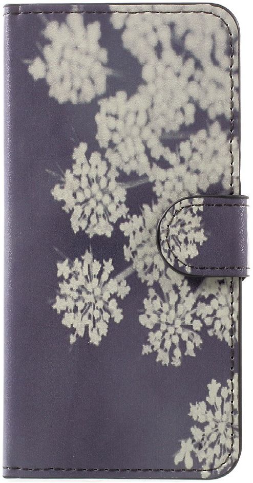Huawei P10 Portemonnee Print Hoesje White Flowers afbeelding 1