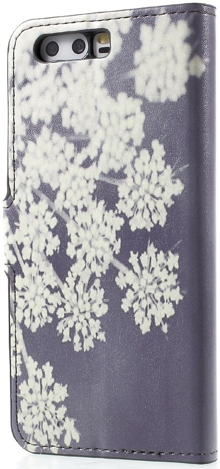 Huawei P10 Portemonnee Print Hoesje White Flowers afbeelding 5