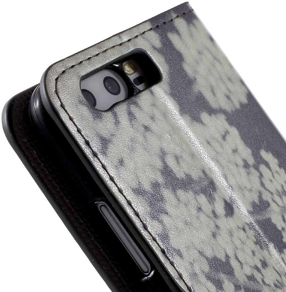 Huawei P10 Portemonnee Print Hoesje White Flowers afbeelding 8