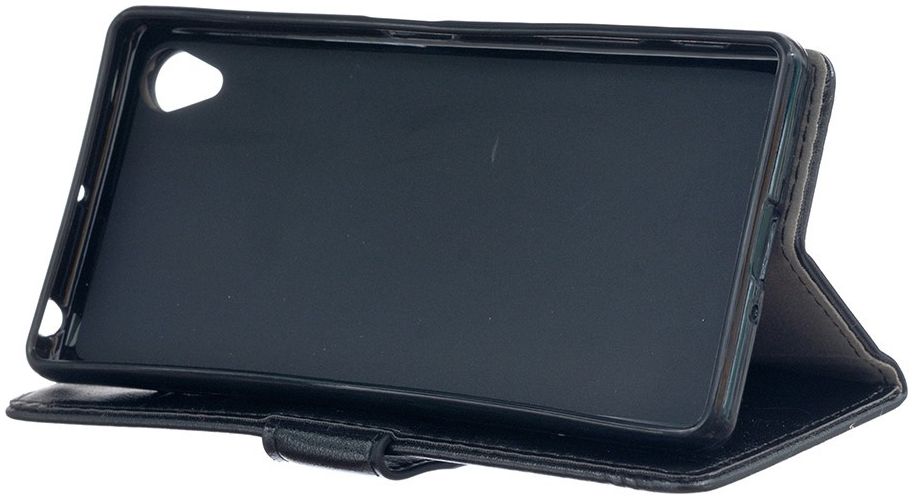Sony Xperia L1 Portemonnee Hoesje Zwart afbeelding 5