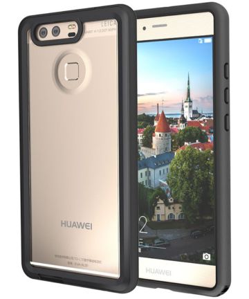 Huawei P9 Transparant TPU Hoesje met Randen Hoesjes