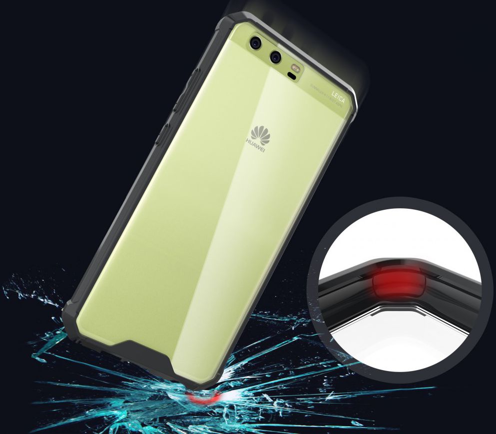 Huawei P10 Hoesje Armor Backcover Transparant Zwart afbeelding 11
