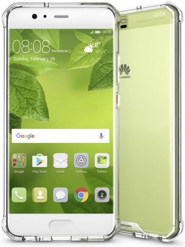 Huawei P10 Hoesje Armor Backcover Transparant Zwart afbeelding 8