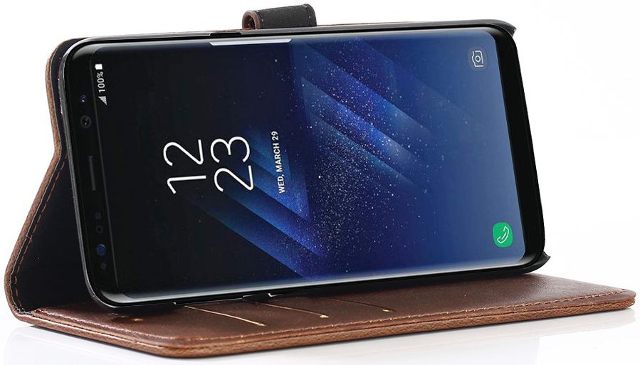 Samsung Galaxy S8 Portemonnee Hoesje met Standaard Bruin afbeelding 6