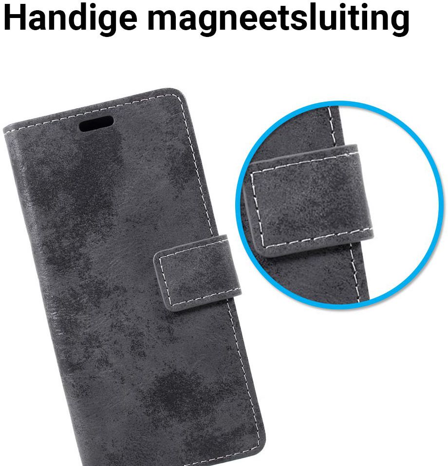 Samsung Galaxy S8 Vintage Bookcase Grijs afbeelding 3