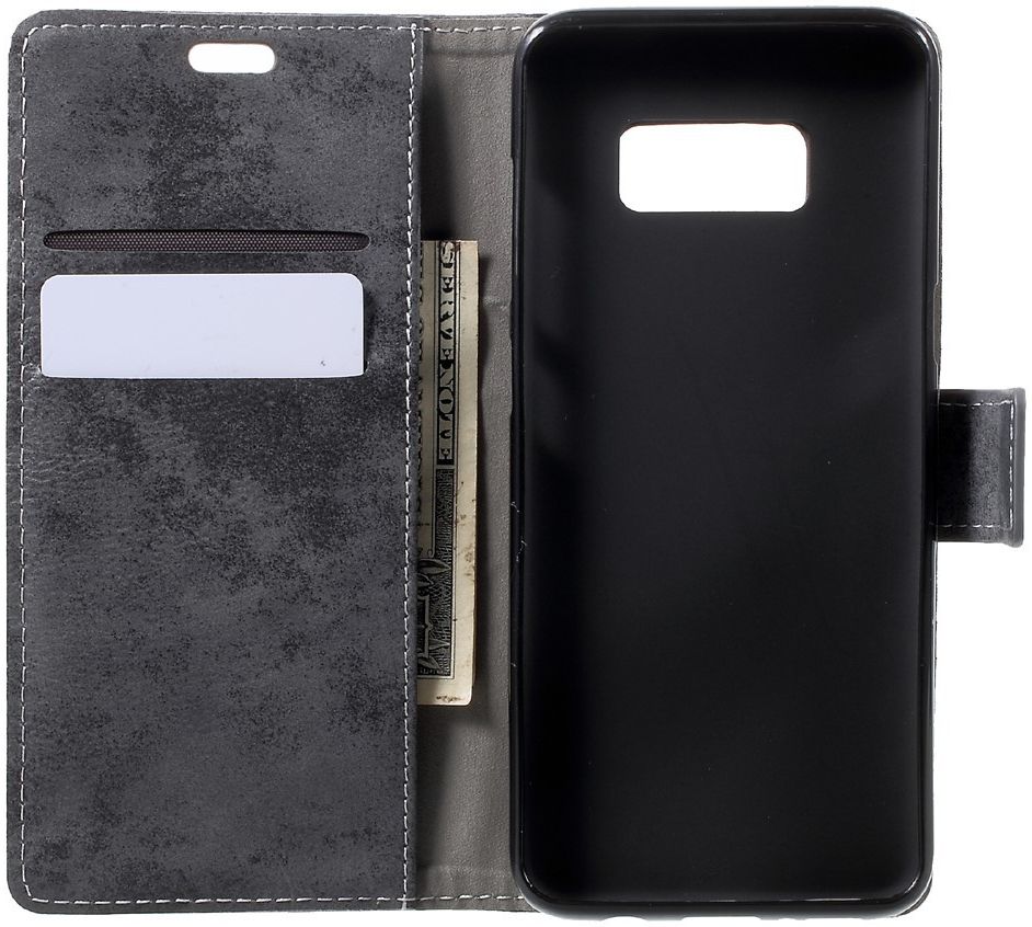 Samsung Galaxy S8 Vintage Bookcase Grijs afbeelding 14