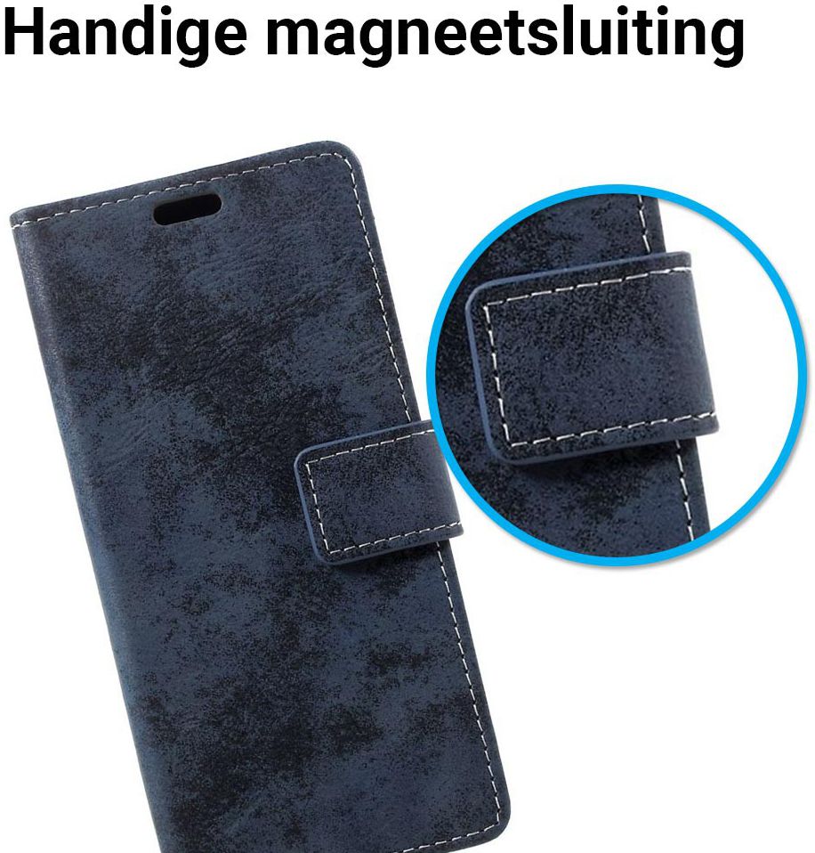 Samsung Galaxy S8 Vintage Bookcase Blauw afbeelding 3