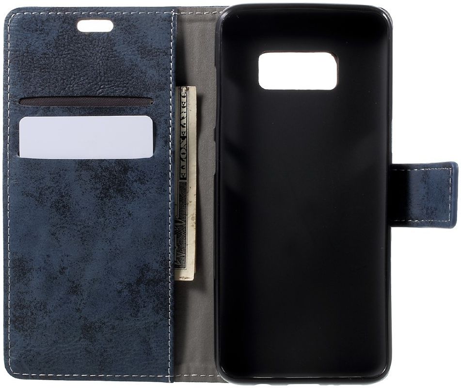 Samsung Galaxy S8 Vintage Bookcase Blauw afbeelding 12