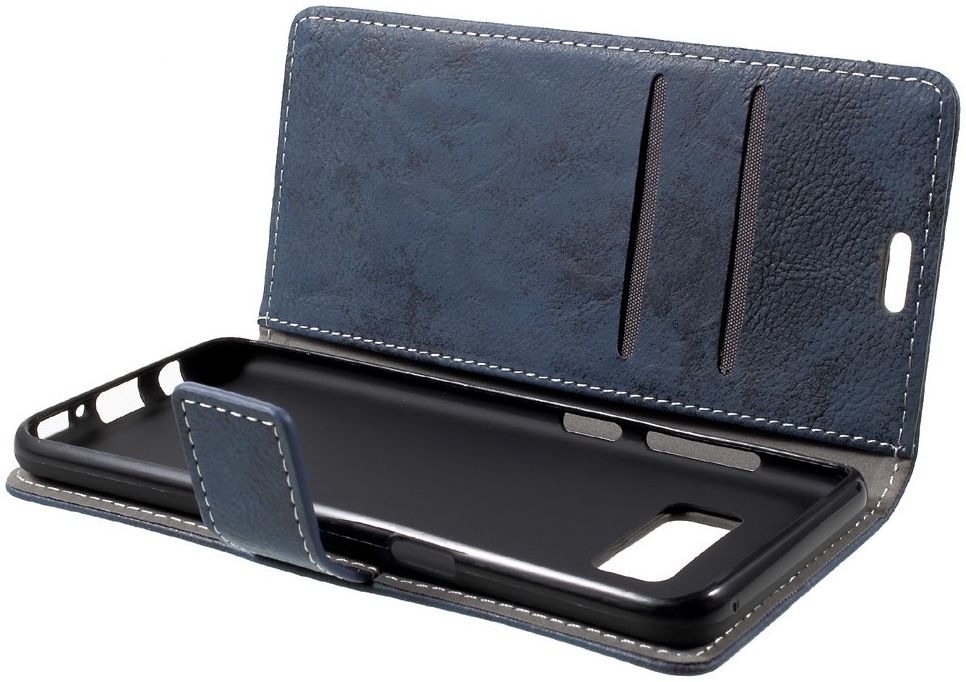 Samsung Galaxy S8 Vintage Bookcase Blauw afbeelding 8