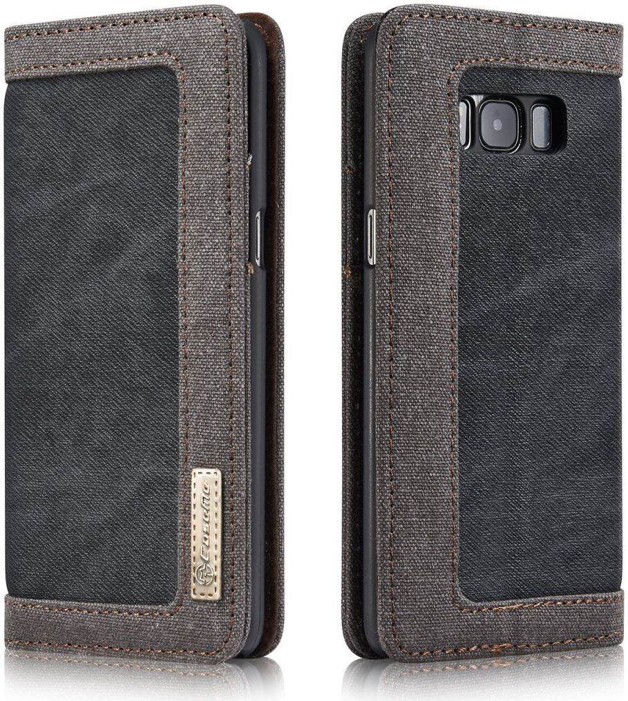 Samsung Galaxy S8 Canvas Portemonnee Hoesje Zwart afbeelding 5