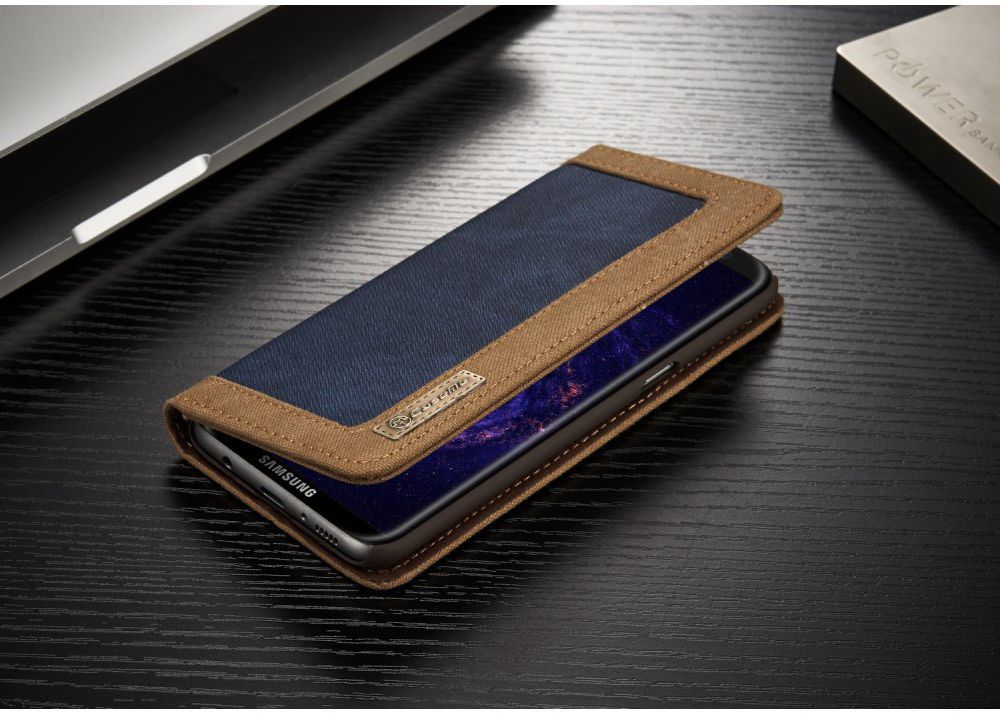 Samsung Galaxy S8 Canvas Portemonnee Hoesje Blauw afbeelding 10