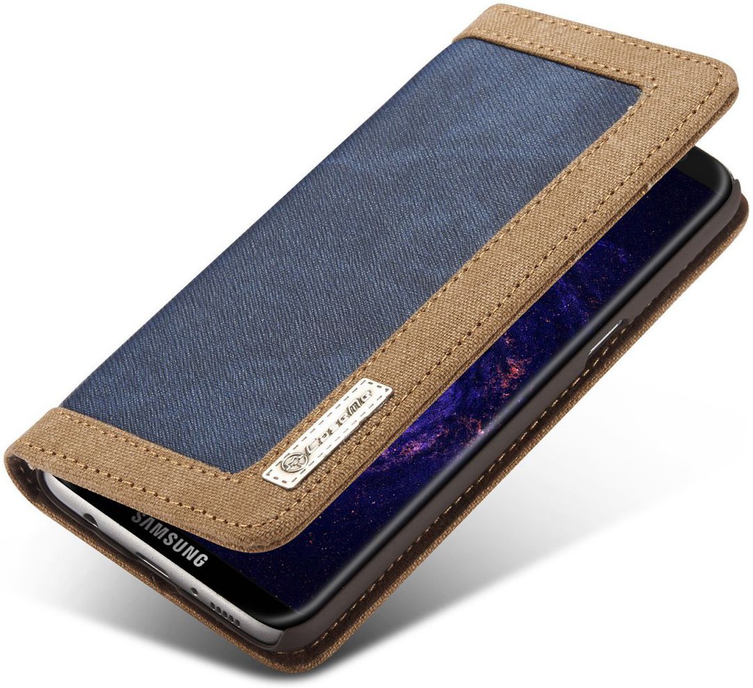 Samsung Galaxy S8 Canvas Portemonnee Hoesje Blauw afbeelding 2