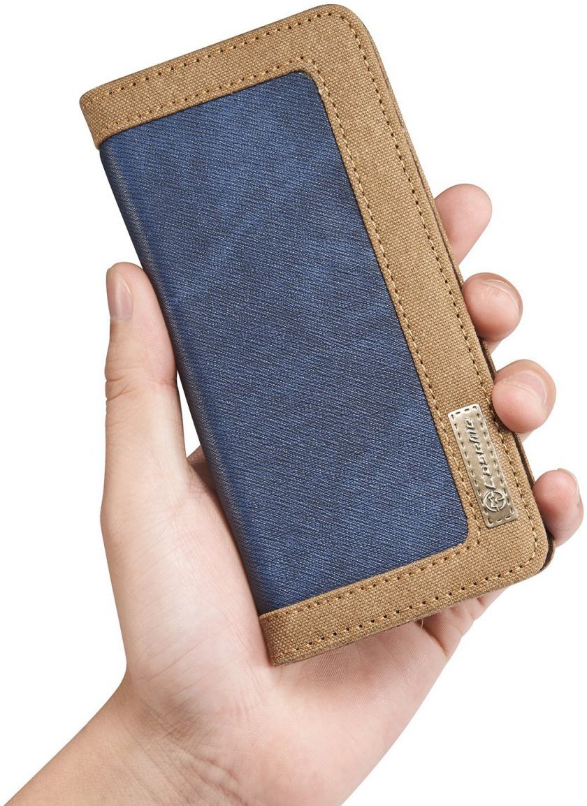 Samsung Galaxy S8 Canvas Portemonnee Hoesje Blauw afbeelding 4