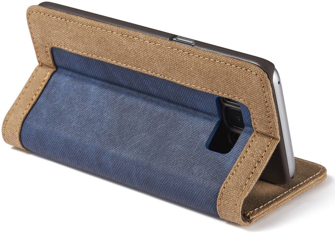 Samsung Galaxy S8 Canvas Portemonnee Hoesje Blauw afbeelding 5