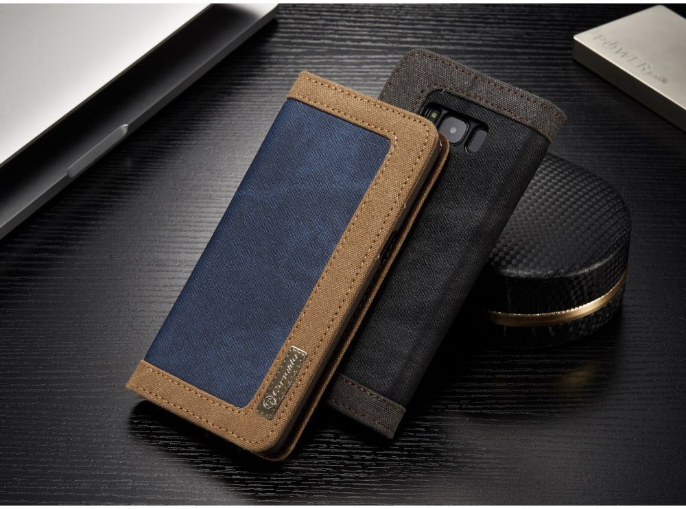 Samsung Galaxy S8 Canvas Portemonnee Hoesje Blauw afbeelding 8