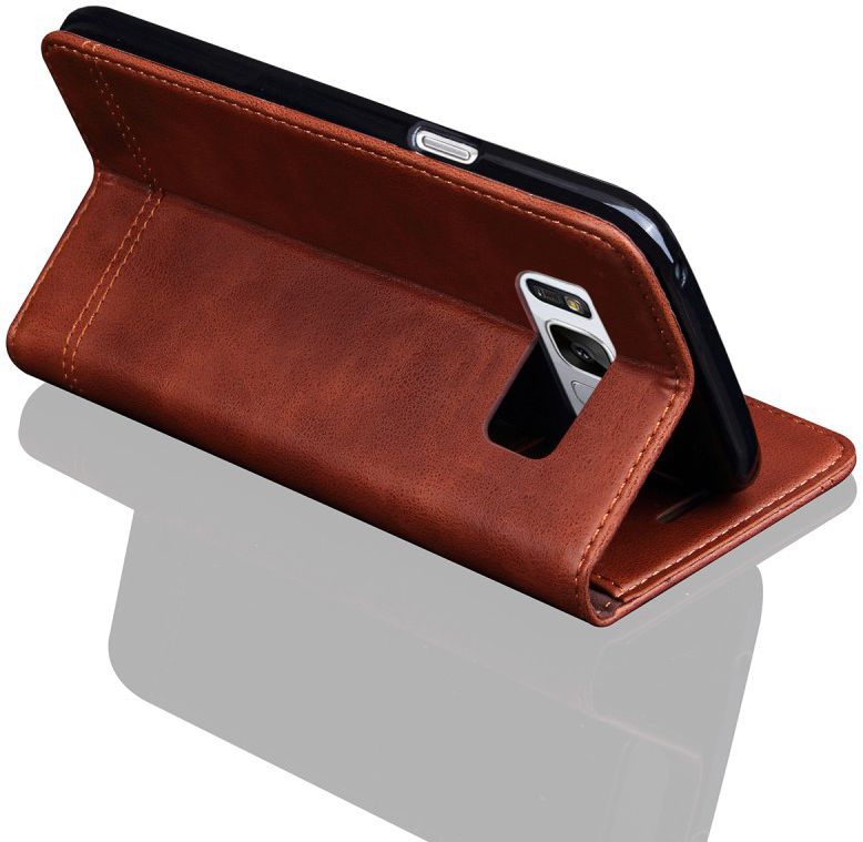 Samsung Galaxy S8 Vintage Portemonnee Hoesje Bruin afbeelding 6