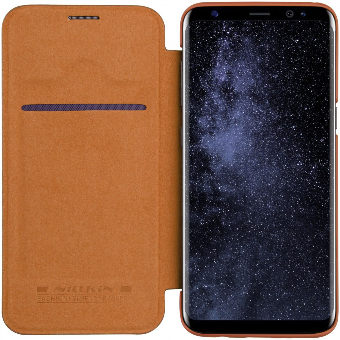 Nillkin Qin Series Flip Hoesje Samsung Galaxy S8 Bruin afbeelding 2