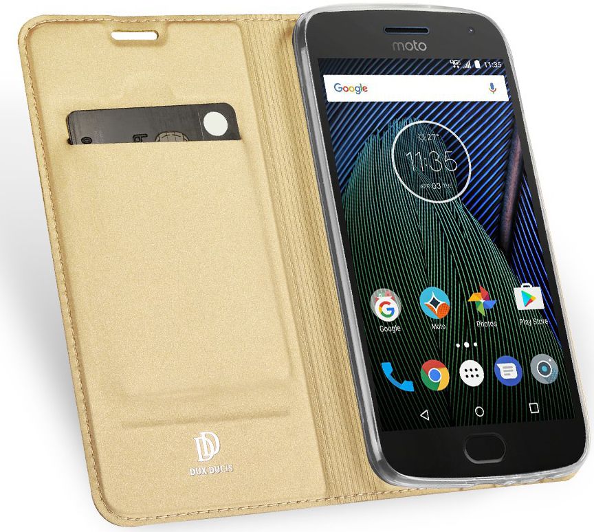 Dux Ducis Motorola Moto G5 Bookcase Hoesje Goud afbeelding 2